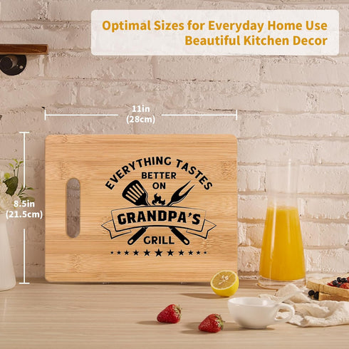 Personalized Bamboo Cutting Board Perfect Gift for Grandpa